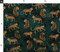 Maximalist Leopards Animal Print Boho Tropical Emerald Teal Green Custom Printed Fabric by Spoonflower Various Fabrics by the Yard or Fat Quarter